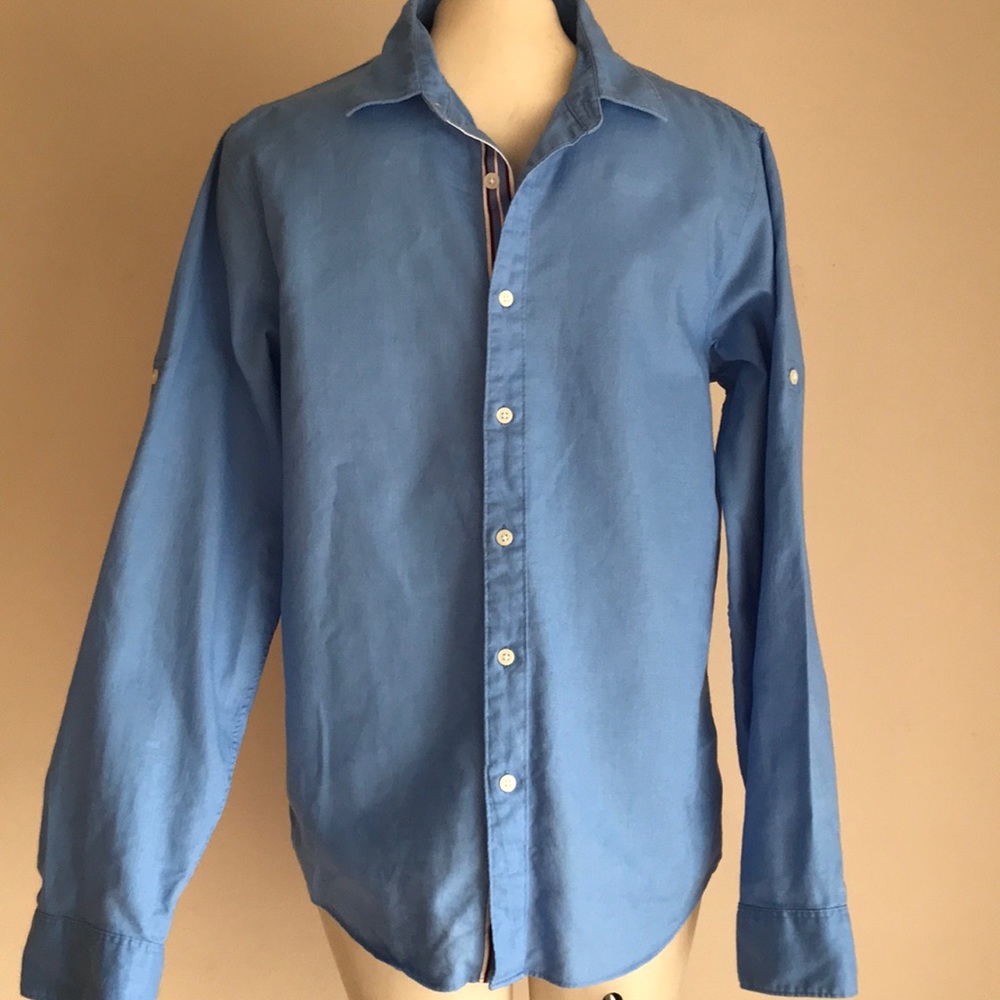 Michael Kors linen blue shirt Small